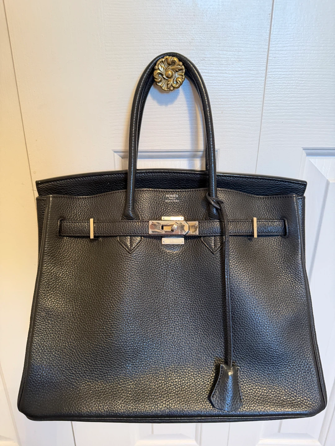 Hermes Birkin 35 Black Togo Leather Bag