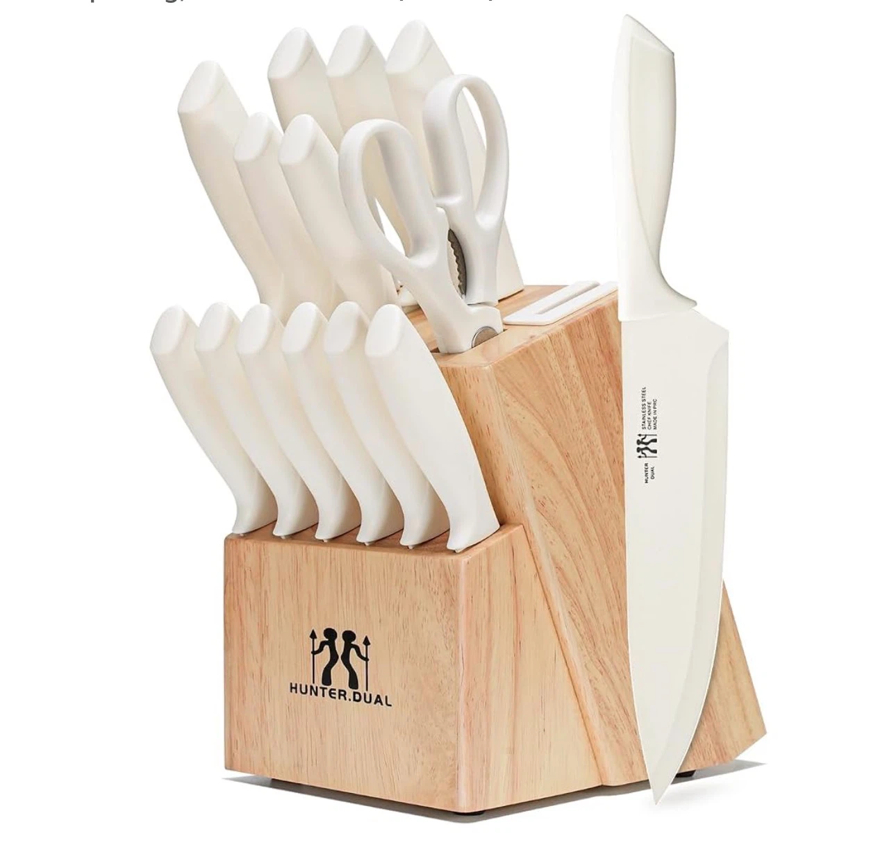 Hunter.Dual 15-Piece Knife Set - White