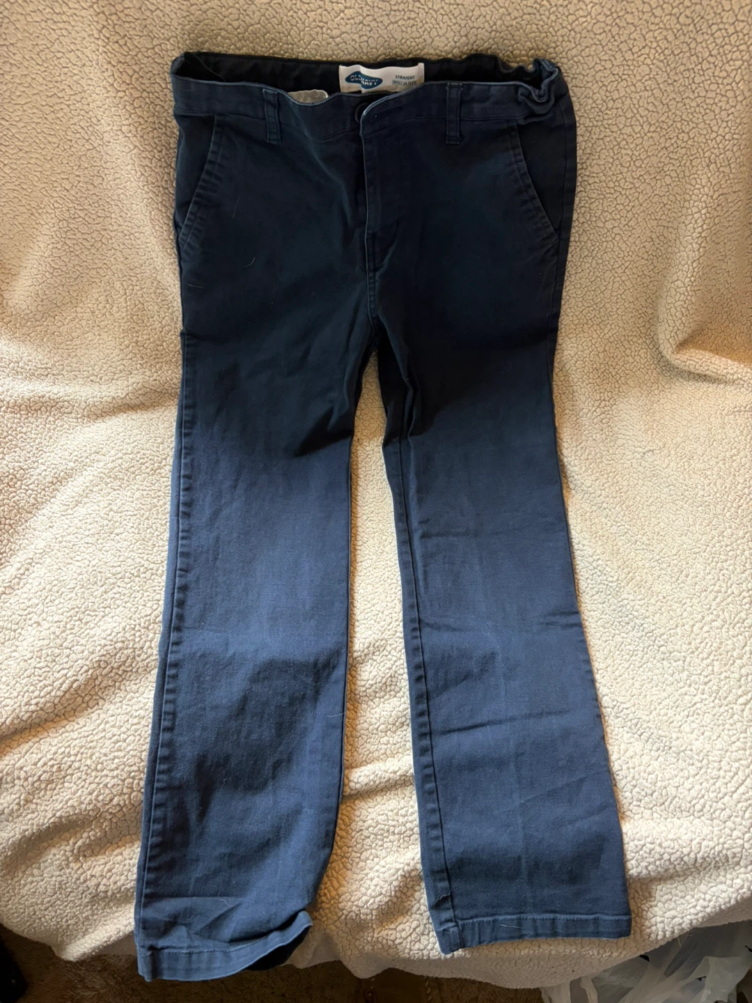 Old Navy Boys Straight Built-In Flex Pants Navy Blue Size 12