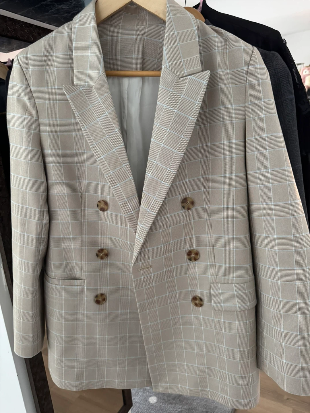 Sandro Plaid Double-Breasted Blazer - photo 4