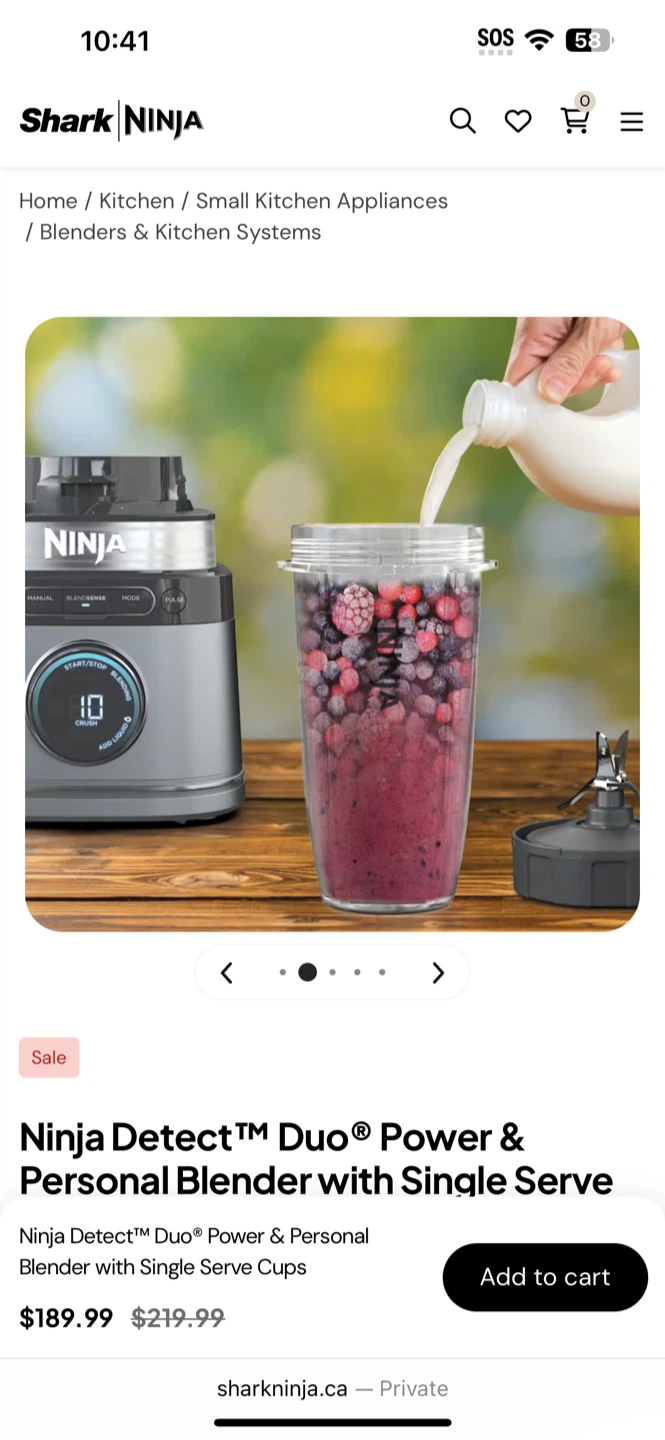 NEW Ninja Detect Duo Power & Personal Blender - photo 2