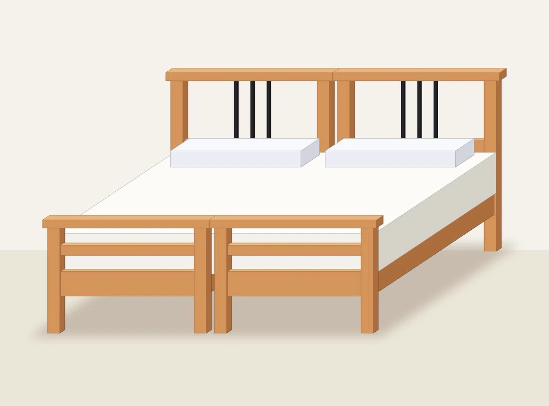 Two single beds that could form a king bed - photo 4