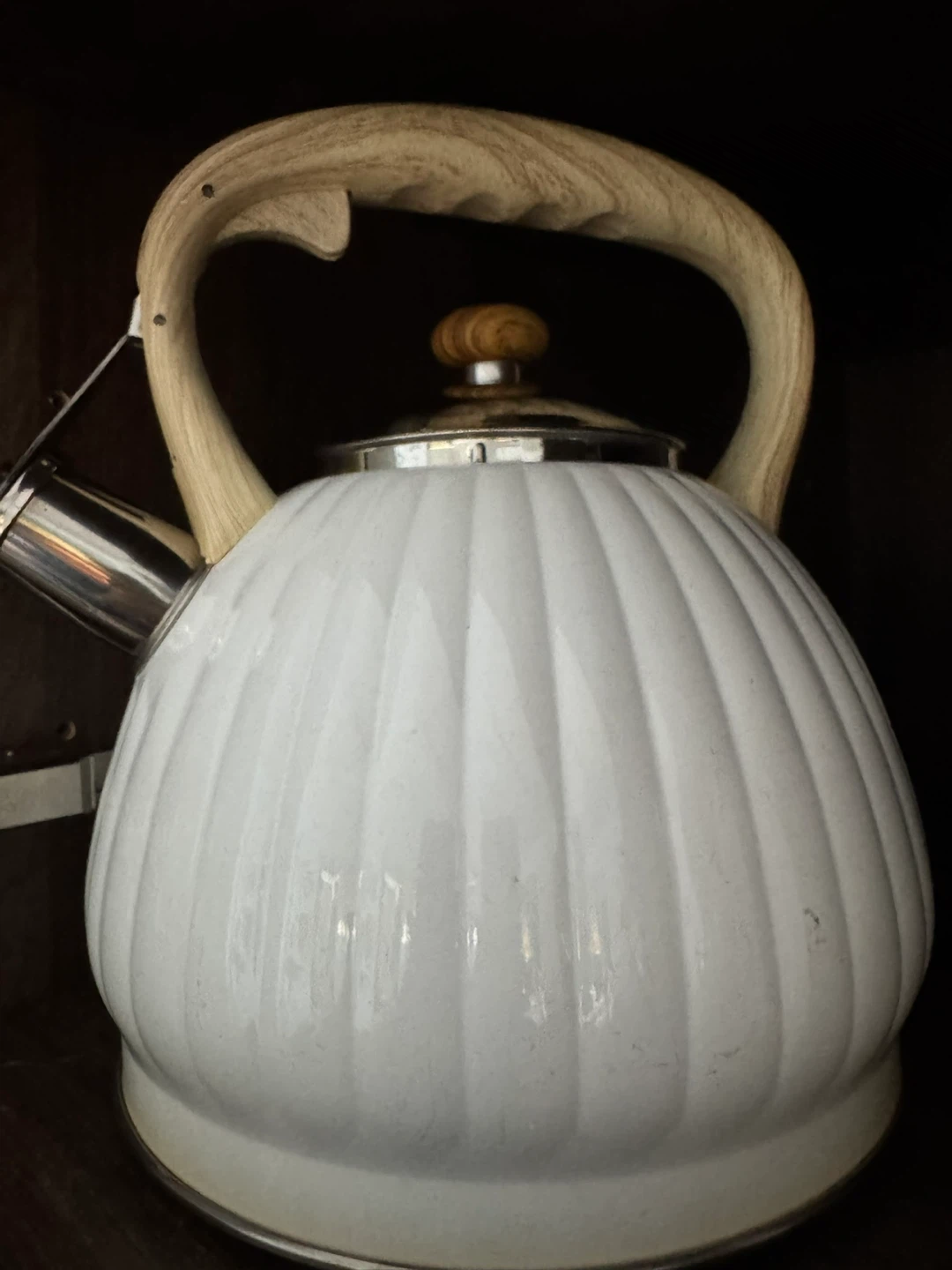 White Whistling Stovetop Kettle