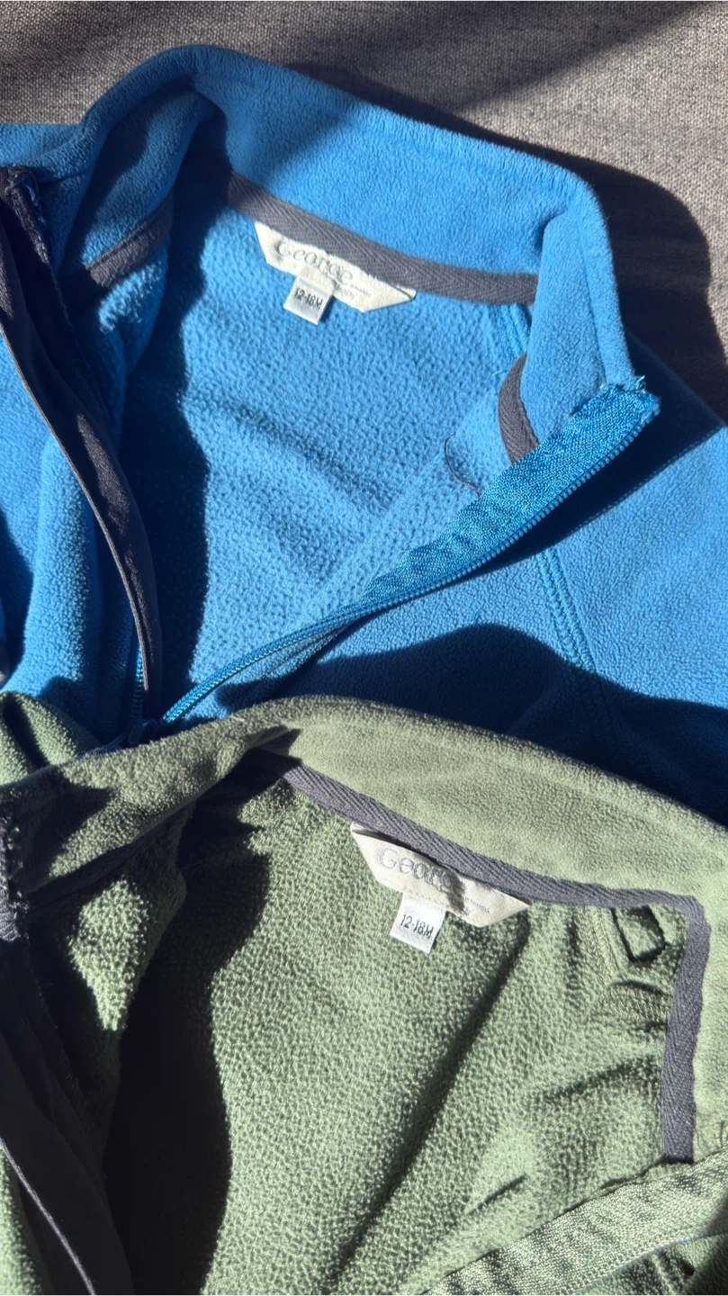 Two George Fleece Jackets 12-18M 🏈 - photo 2