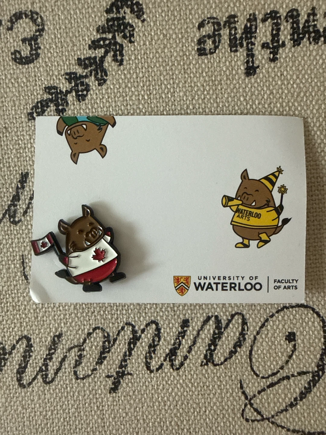 🏈 University of Waterloo Faculty of Arts Pin