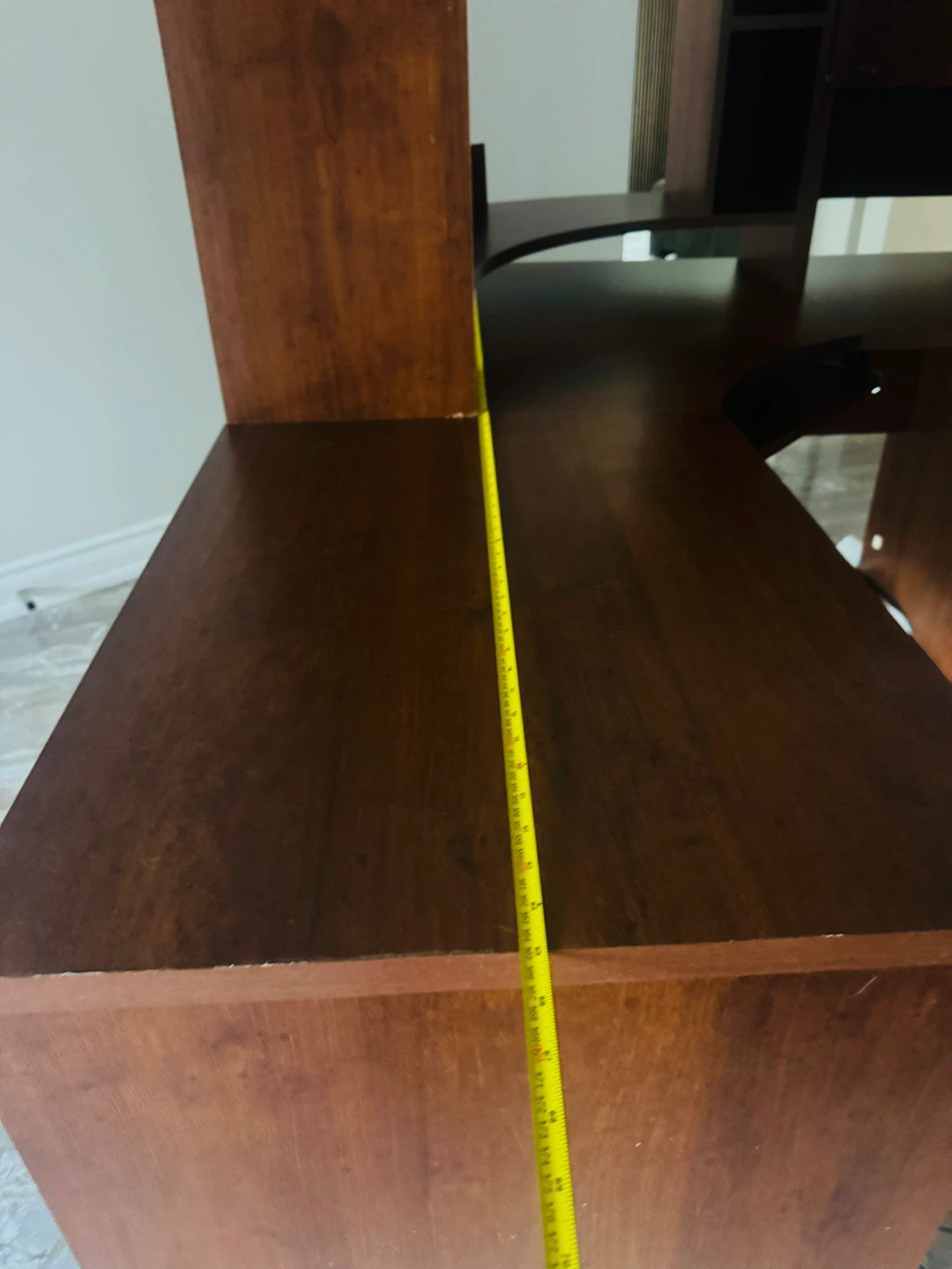 Large Wooden Corner Desk with Hutch - photo 5