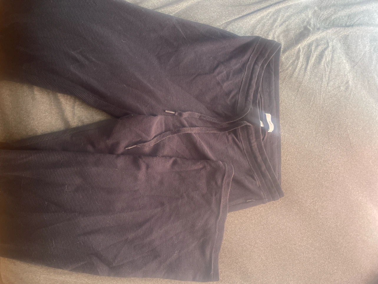 Tna Black Waffle Knit flared Pants
