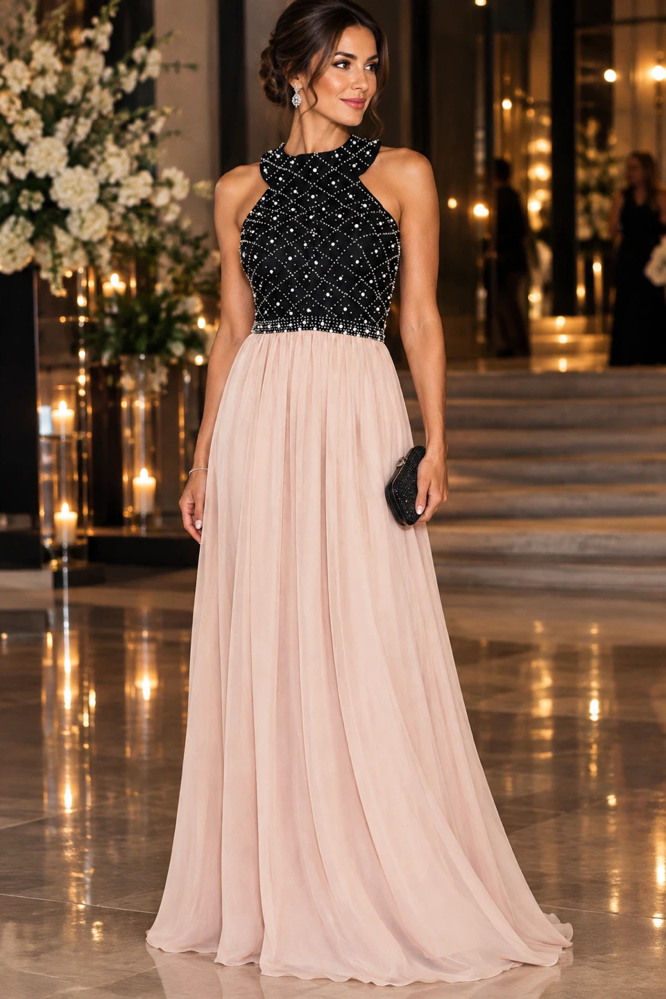 Chi Chi London Embellished Maxi Dress