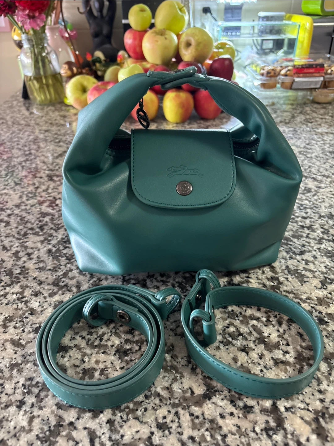 Longchamp Le Pliage Original Green Crossbody Bag