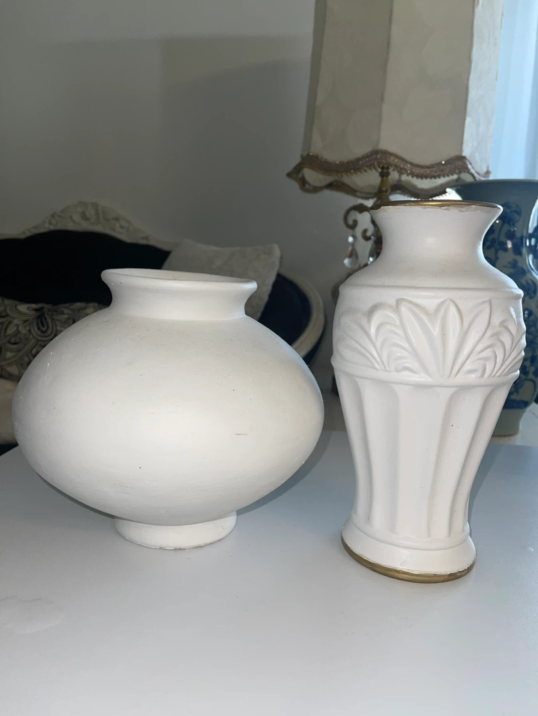 2 Beautiful Vases and Fake Fiddle Leaf Plants - photo 5