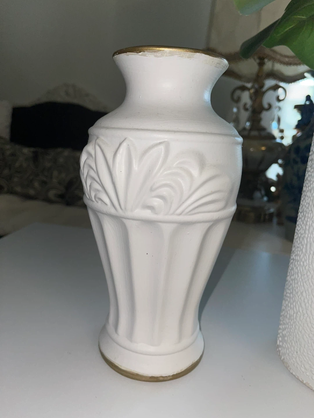 2 Beautiful Vases and Fake Fiddle Leaf Plants - photo 4