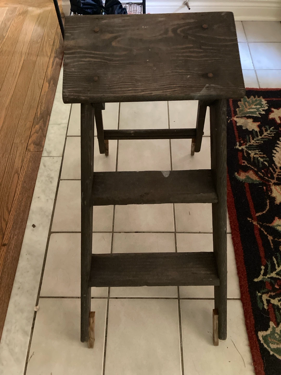 Vintage Wooden Step Stool - photo 2