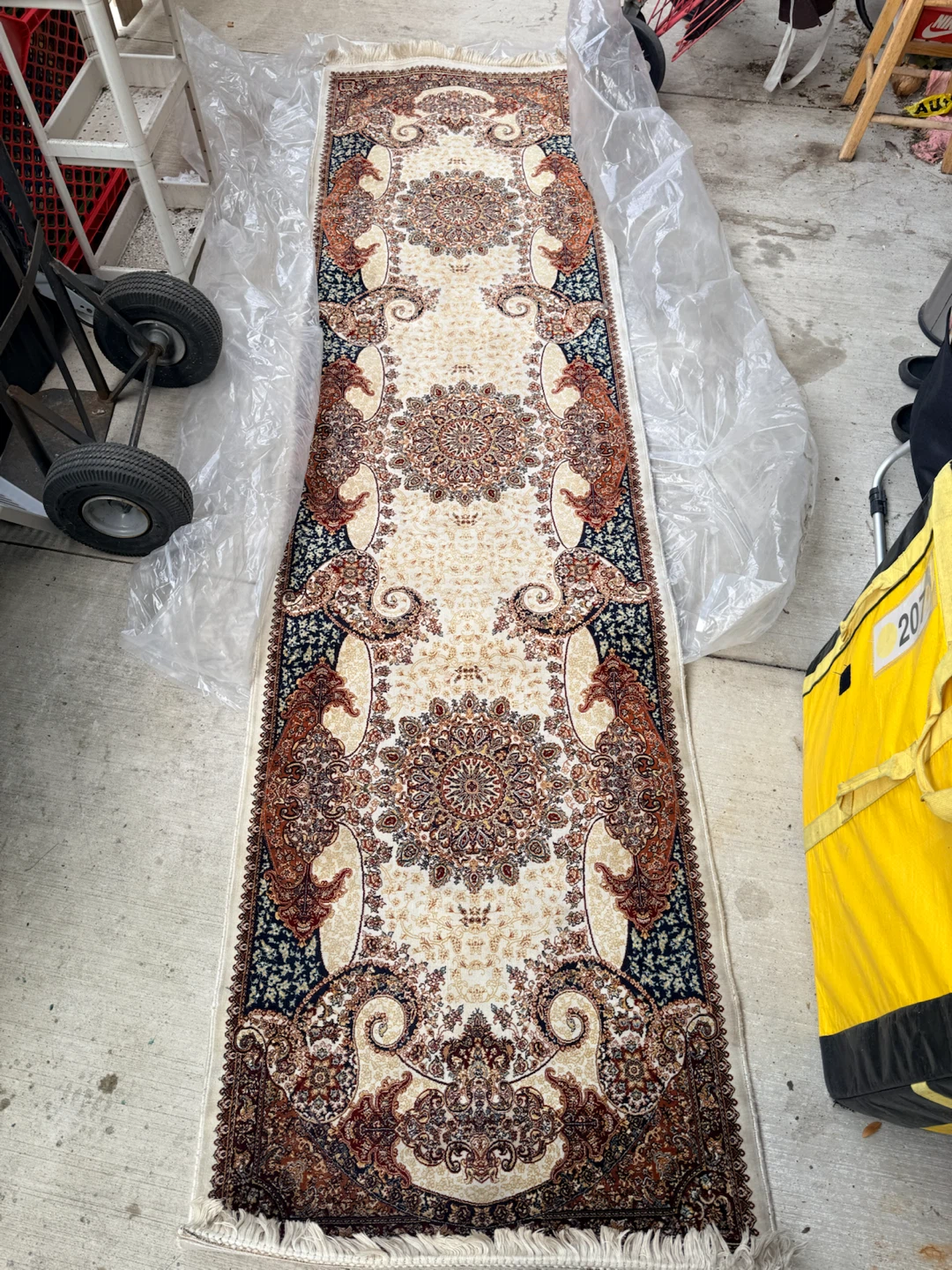 Traditional Persian-style runner rug