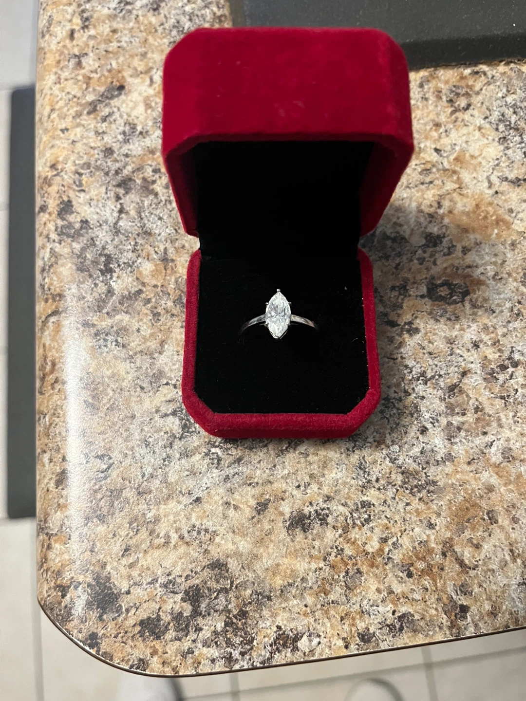 Marquise Moissanite Ring