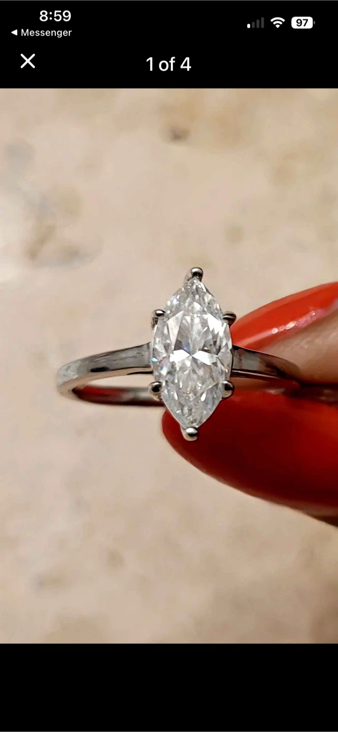Marquise Moissanite Ring - photo 2