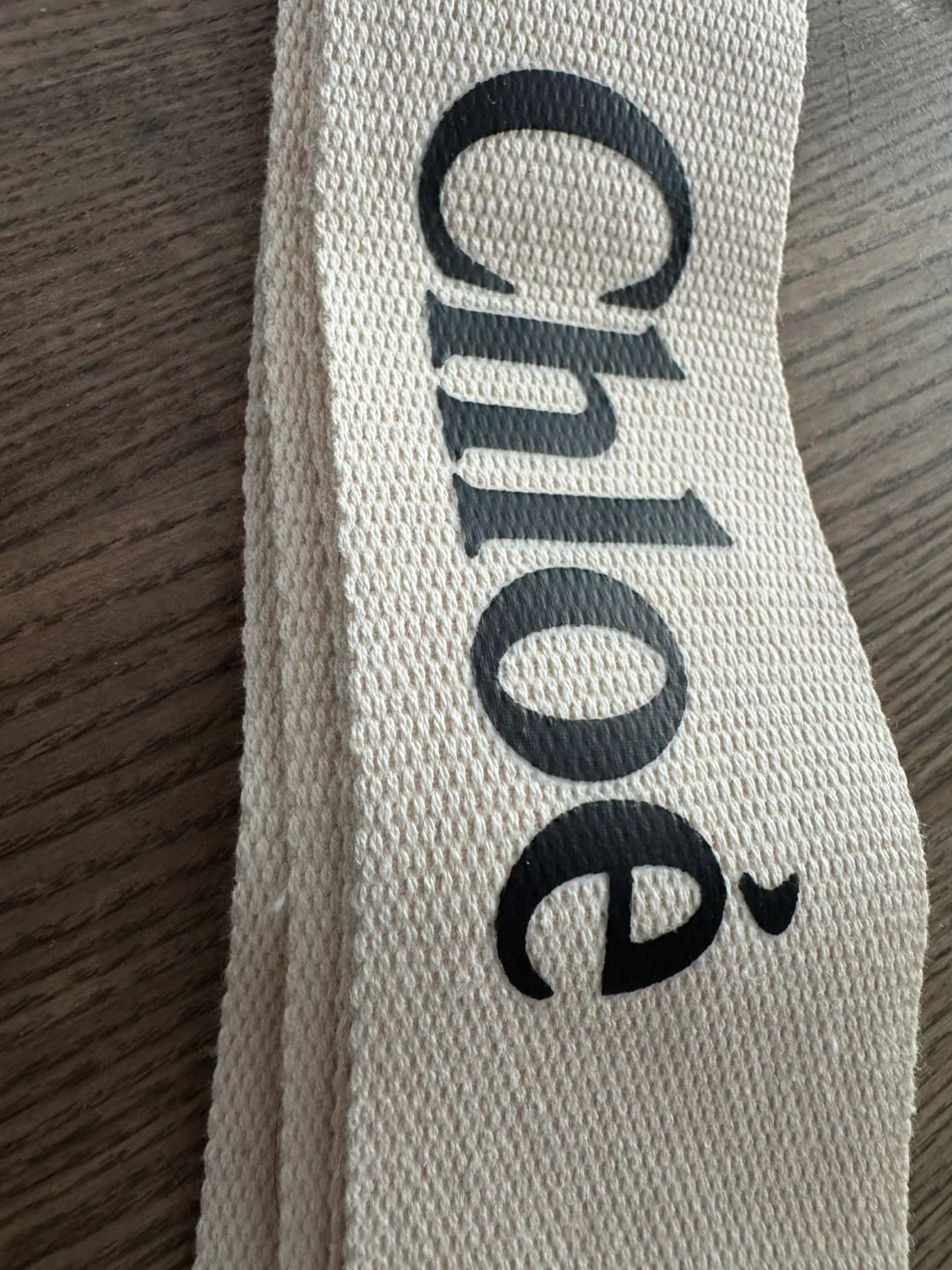 Chloé Logo Canvas Bag Strap