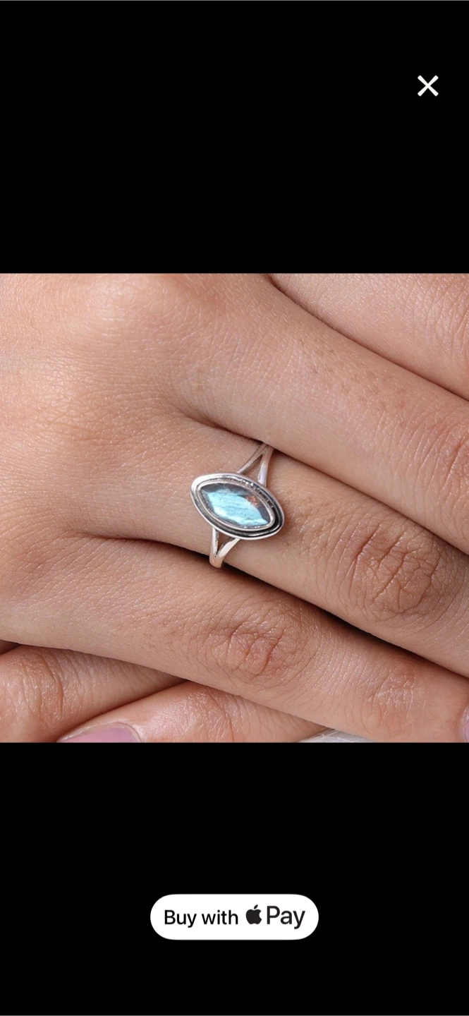Marquise Labradorite Sterling Silver Ring - photo 2