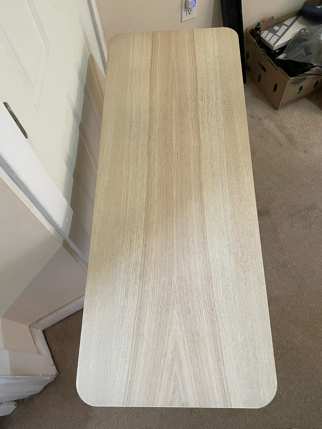 Light Wood Ikea Minimalist Desk with Drawer - photo 3