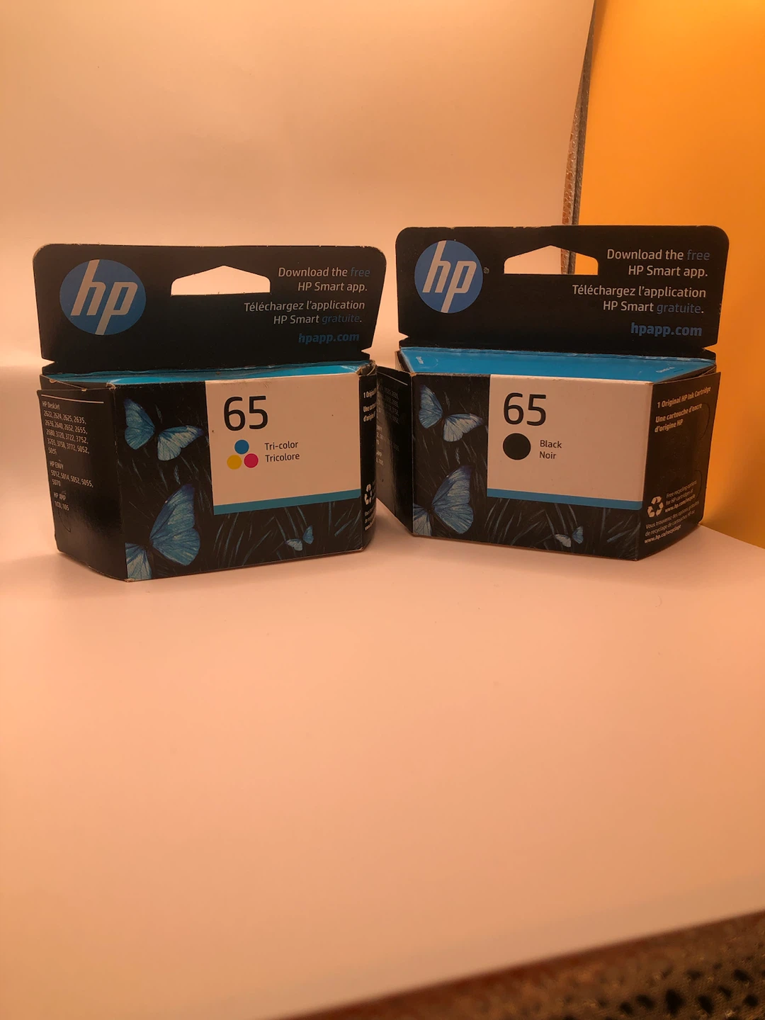 Two HP 65 Ink Cartridges