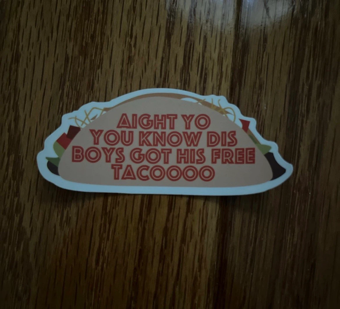 🏈Taco Themed Sticker