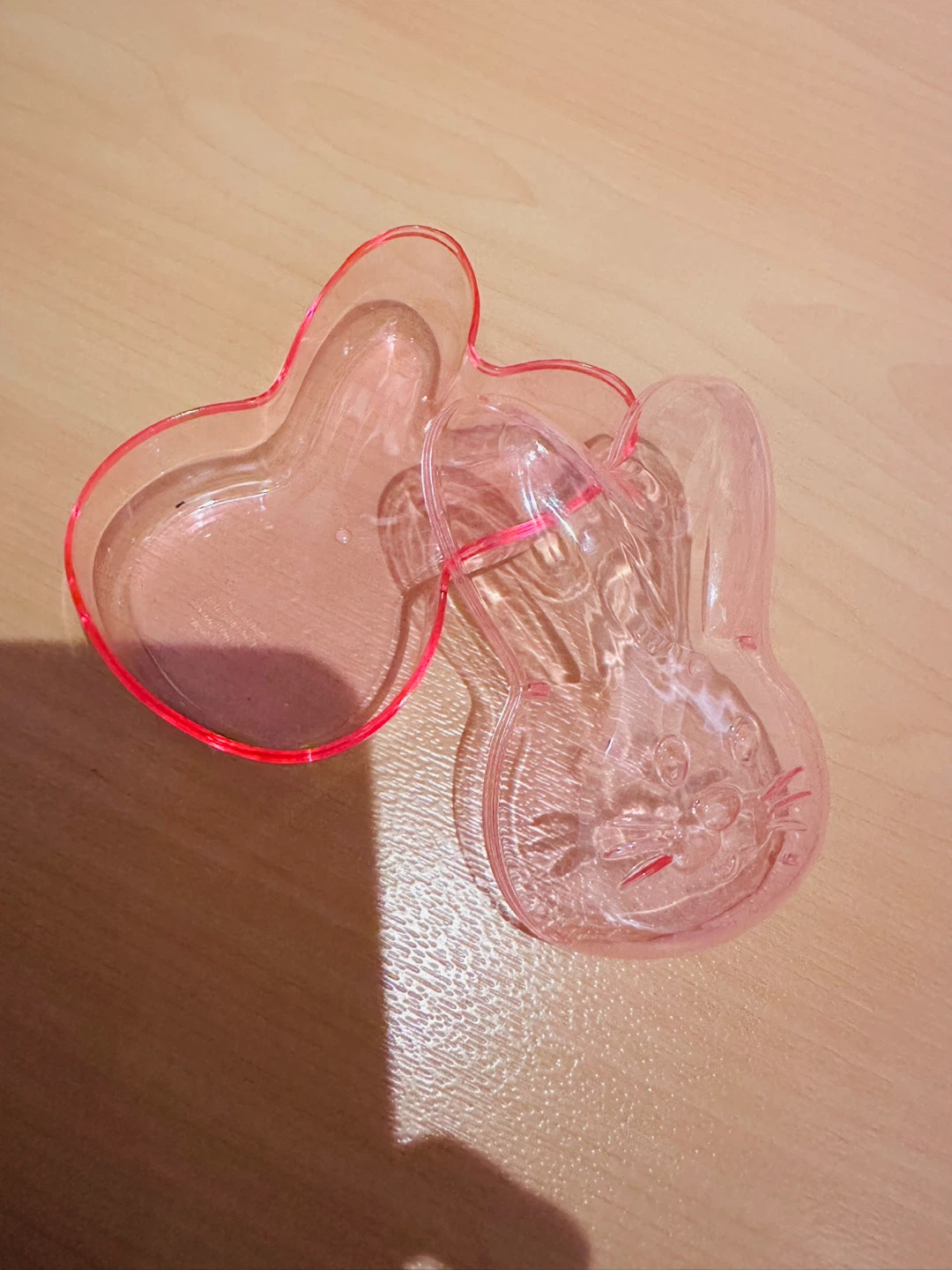 Pink Rabbit Shaped Plastic Container🏈
