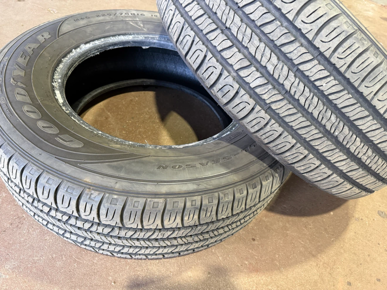 2 Goodyear All-Season Tires 225/70R16 - photo 2