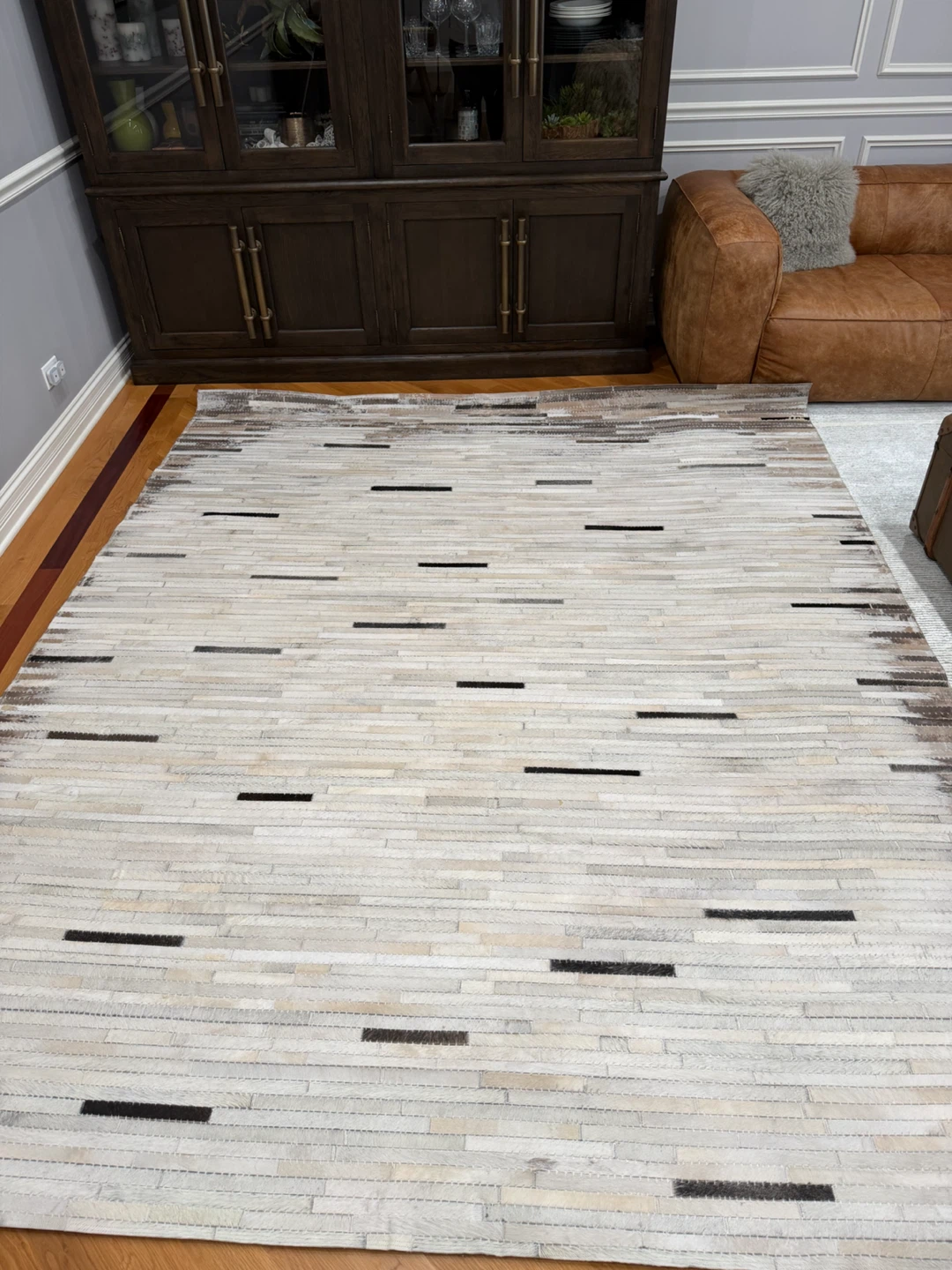 Cowhide Patchwork Area Rug