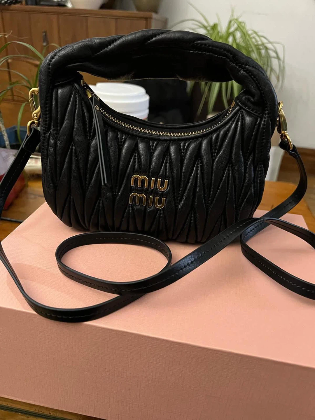 Miu Miu Matelassé Nappa Leather Mini Bag
