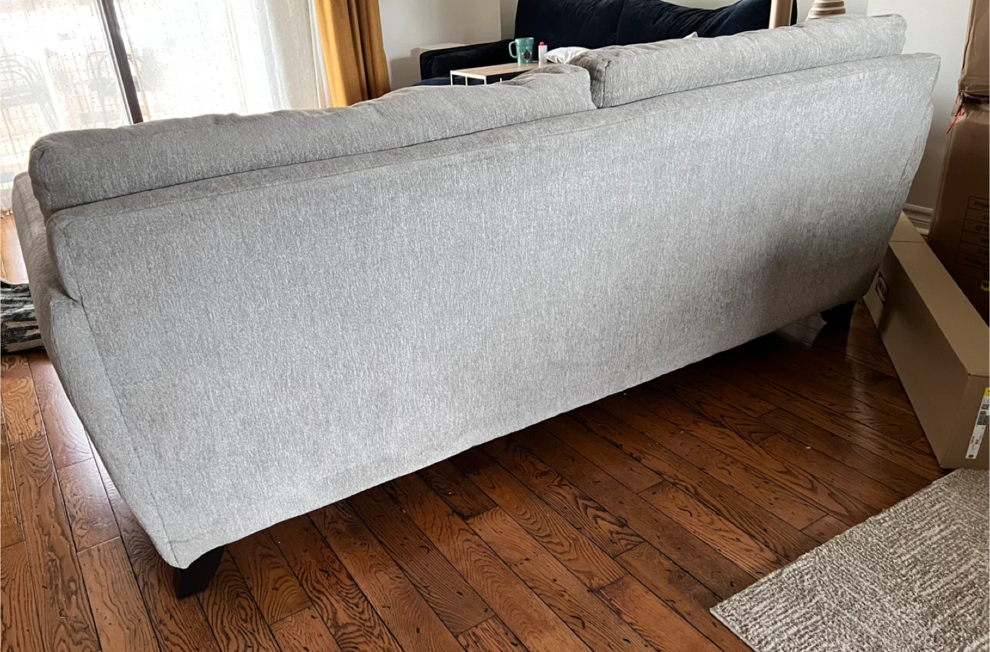 Leons Grey Fabric Two-Cushion Sofa - photo 3
