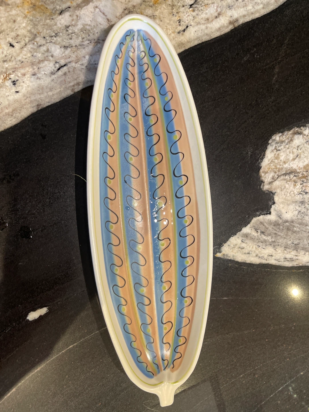 Vintage Poole Pottery Corn Dish