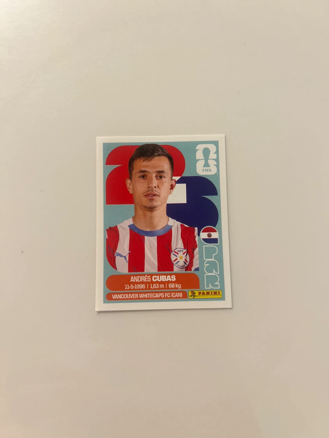 Panini FIFA World Cup 2026 Andres Cubas Sticker