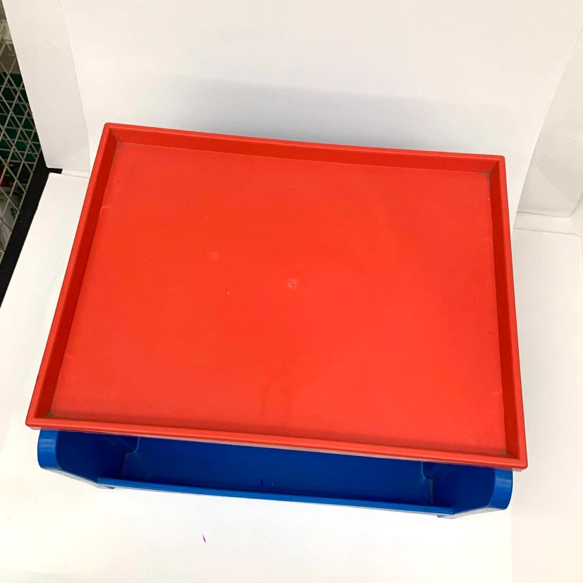 Kids Storage Bin Toy Organizer Plastic Basket Blue Red - photo 2