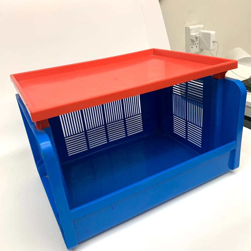 Kids Storage Bin Toy Organizer Plastic Basket Blue Red - photo 3