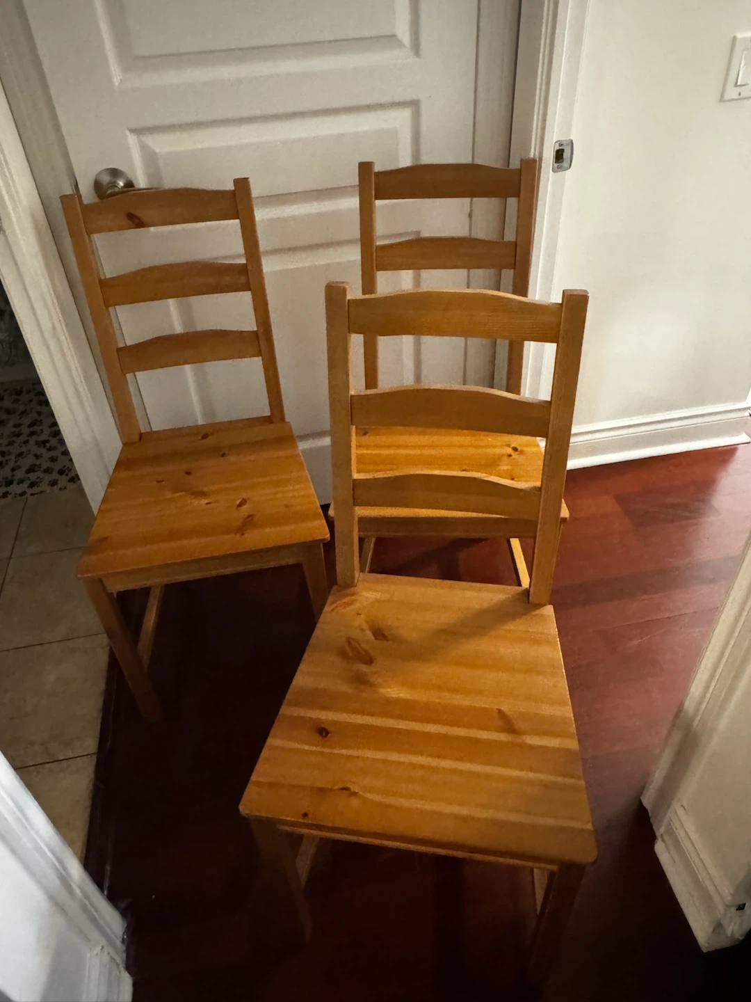 3 IKEA JOKKMOKK Pine Dining Chairs