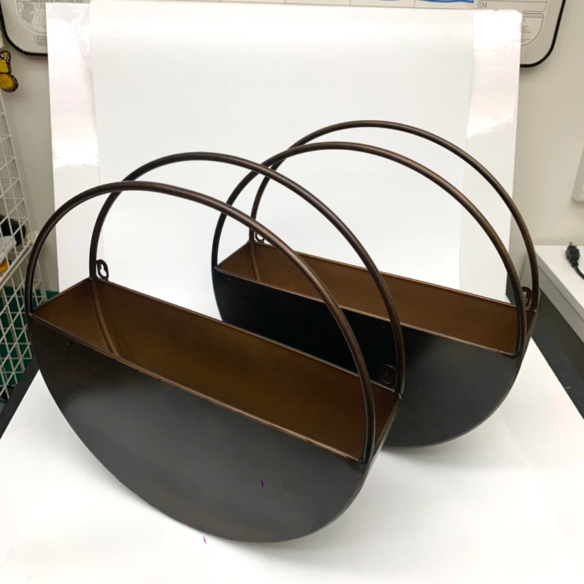 Metal Wall Planters 2 Hanging Basket Planter Rustic Home Decor