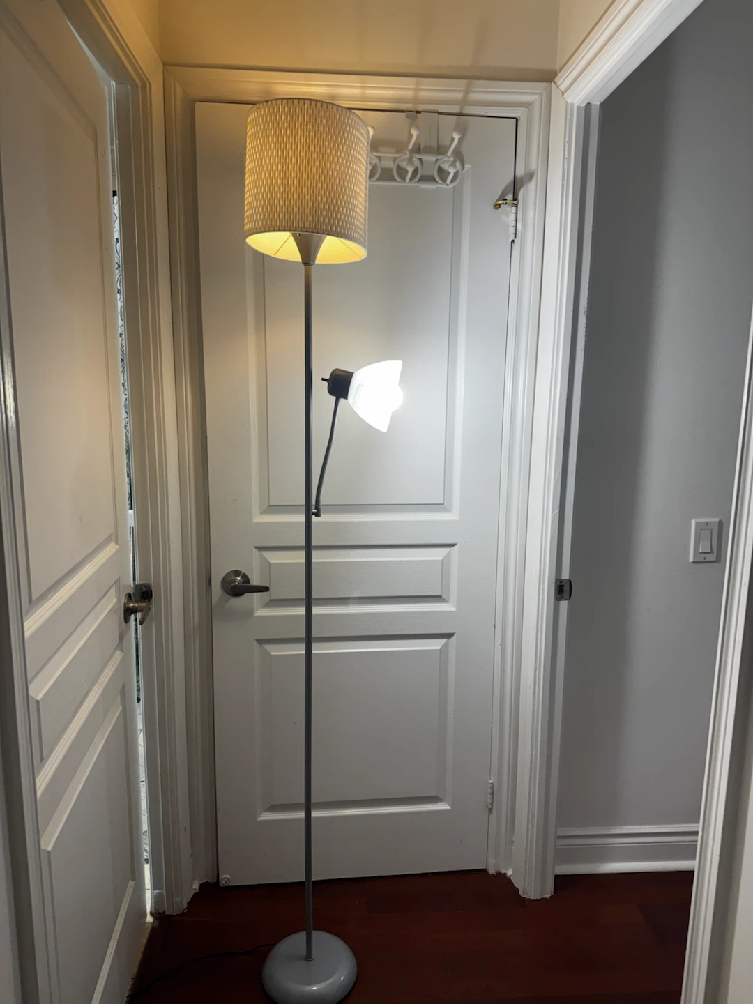 Floor lamp with adjustable reading light