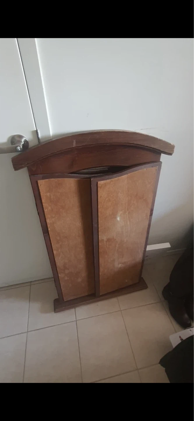 Wooden Tri-Fold Tabletop Mirror - photo 2
