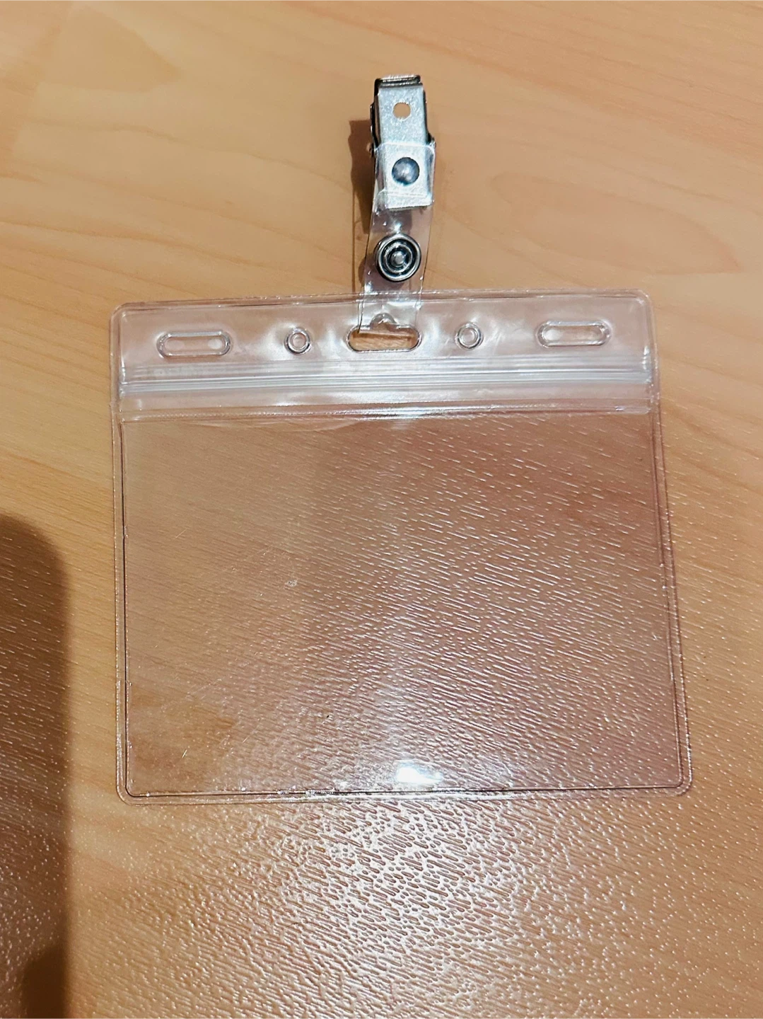 2 Plastic ID Badge Holder with Clip🏈