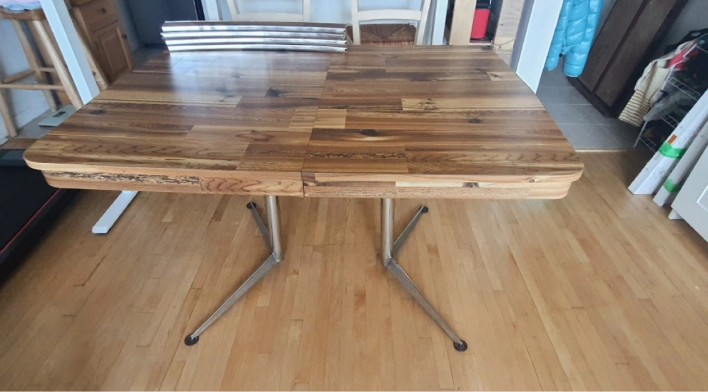 Solid wood dining table