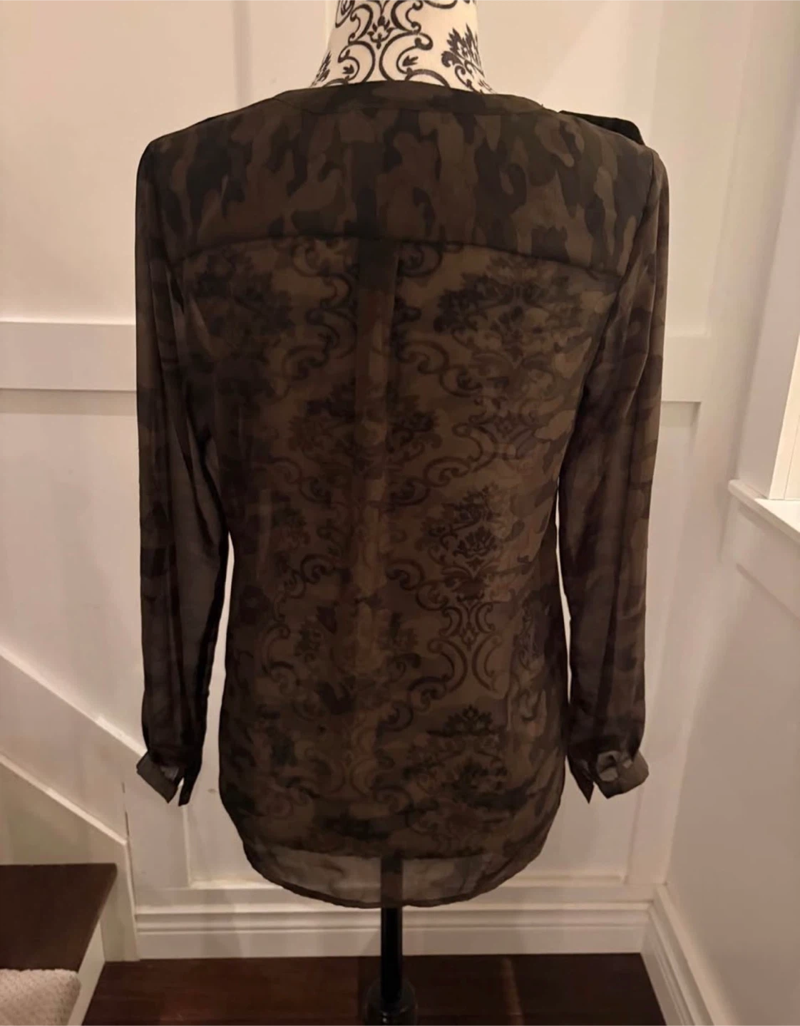 Gap Camo Print Long Sleeve Blouse - photo 2