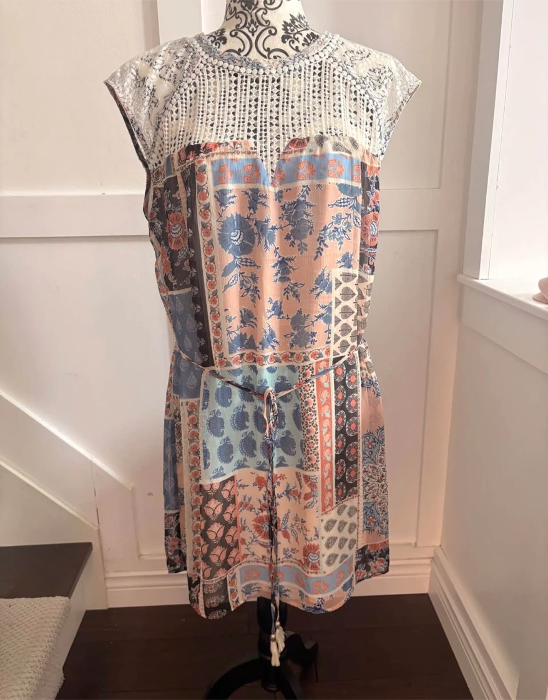 🏈Daniel Rainn Patchwork Dress - Size L