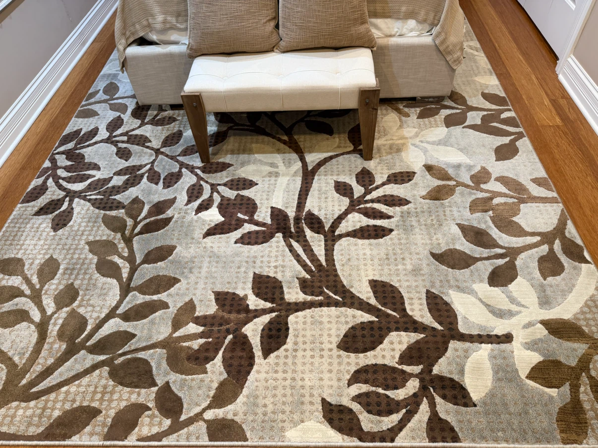 Large Floral Pattern Area Rug