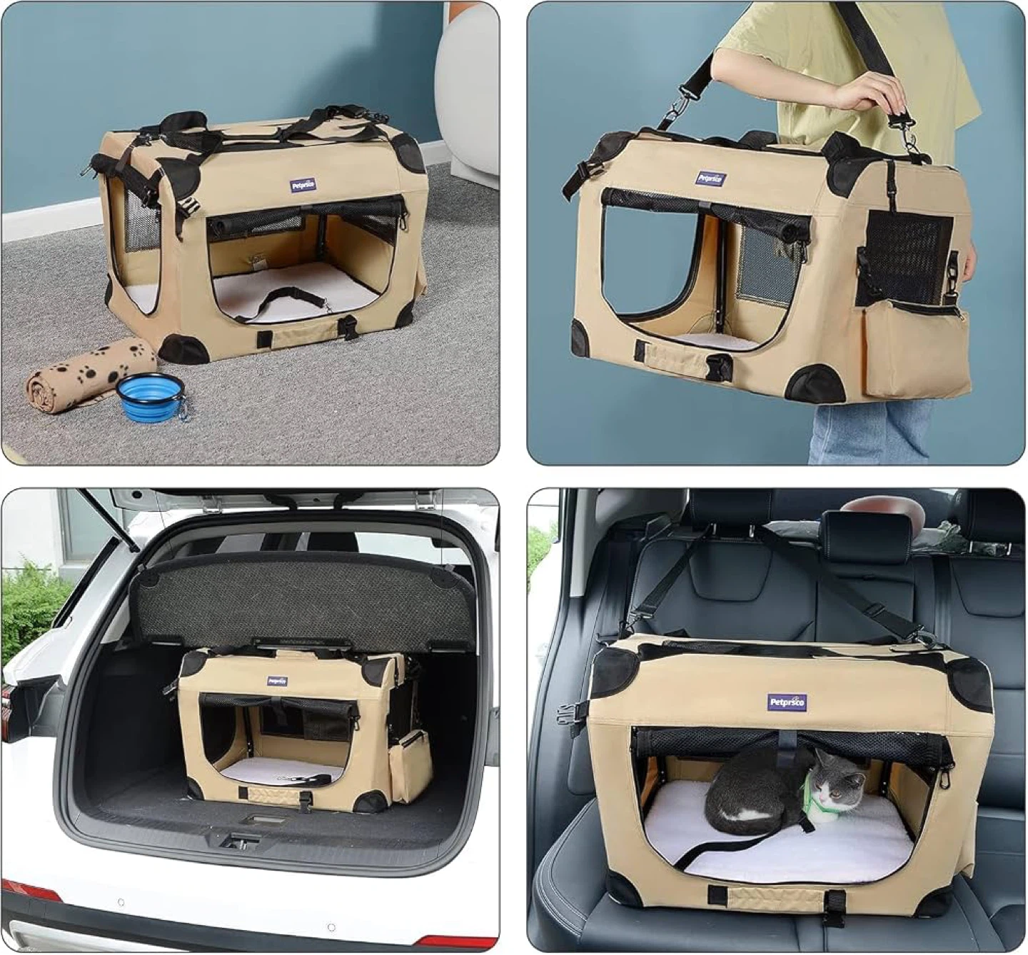 Petprsco Portable Collapsible Pet Crate - Small Brand new - photo 4