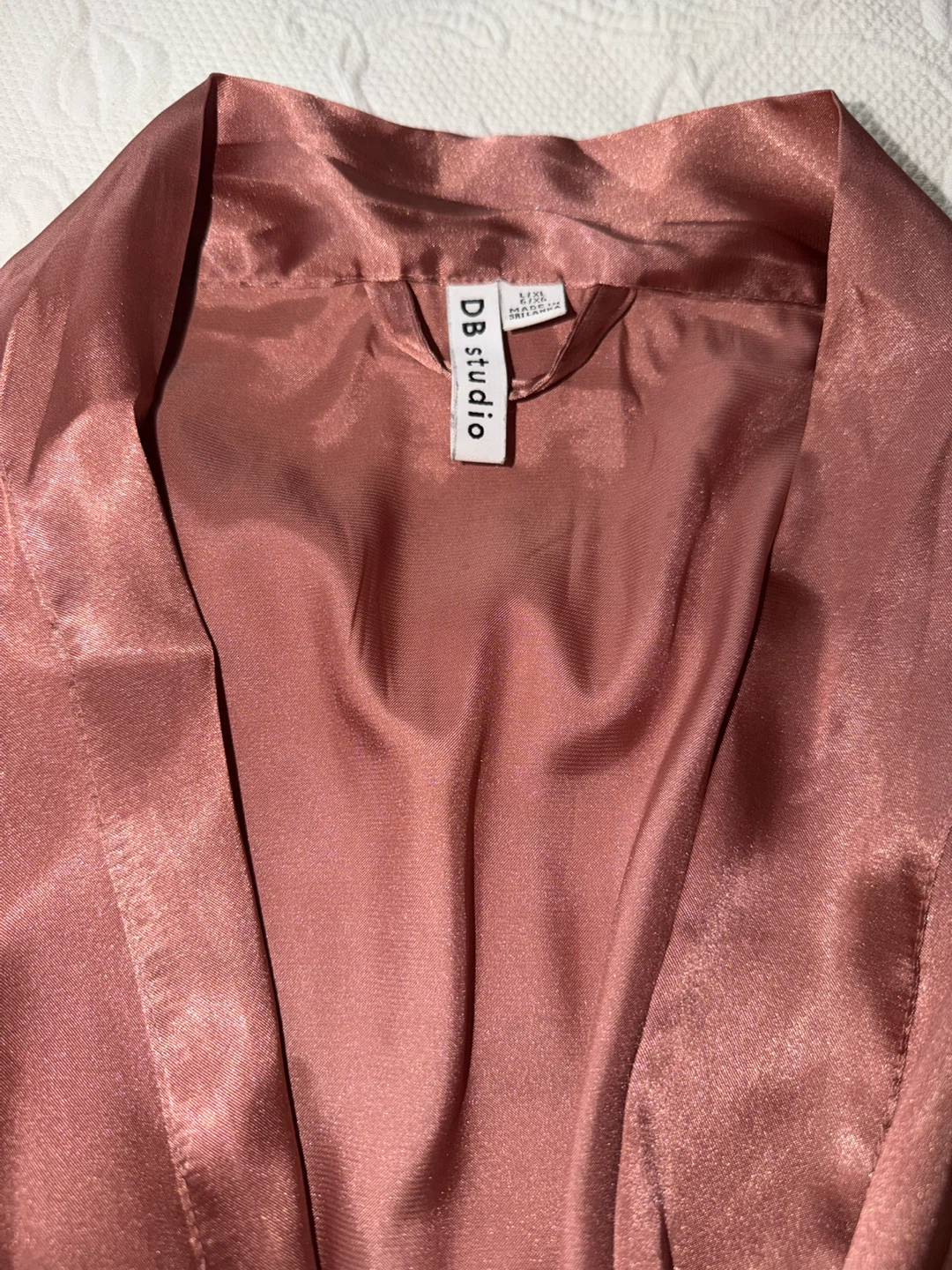 DB Studio Women's Satin Robe & Embellished Slide Sandals - photo 2