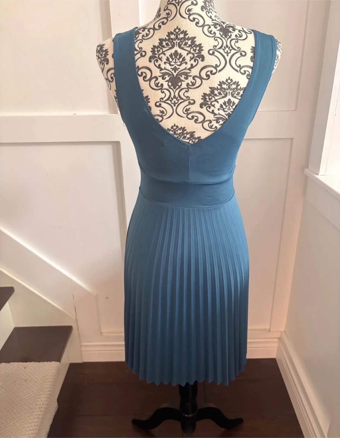 🏈Costa Blanca Sleeveless Pleated Dress - Teal, Size S - photo 2