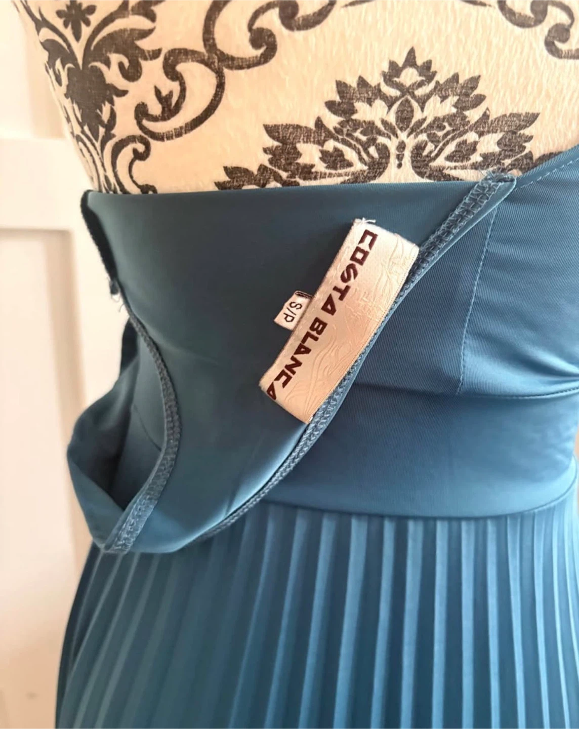 🏈Costa Blanca Sleeveless Pleated Dress - Teal, Size S - photo 3