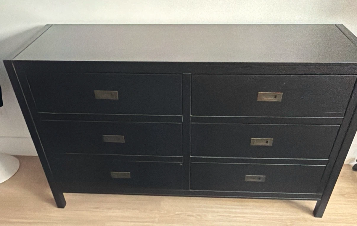 Black 6-Drawer Dresser