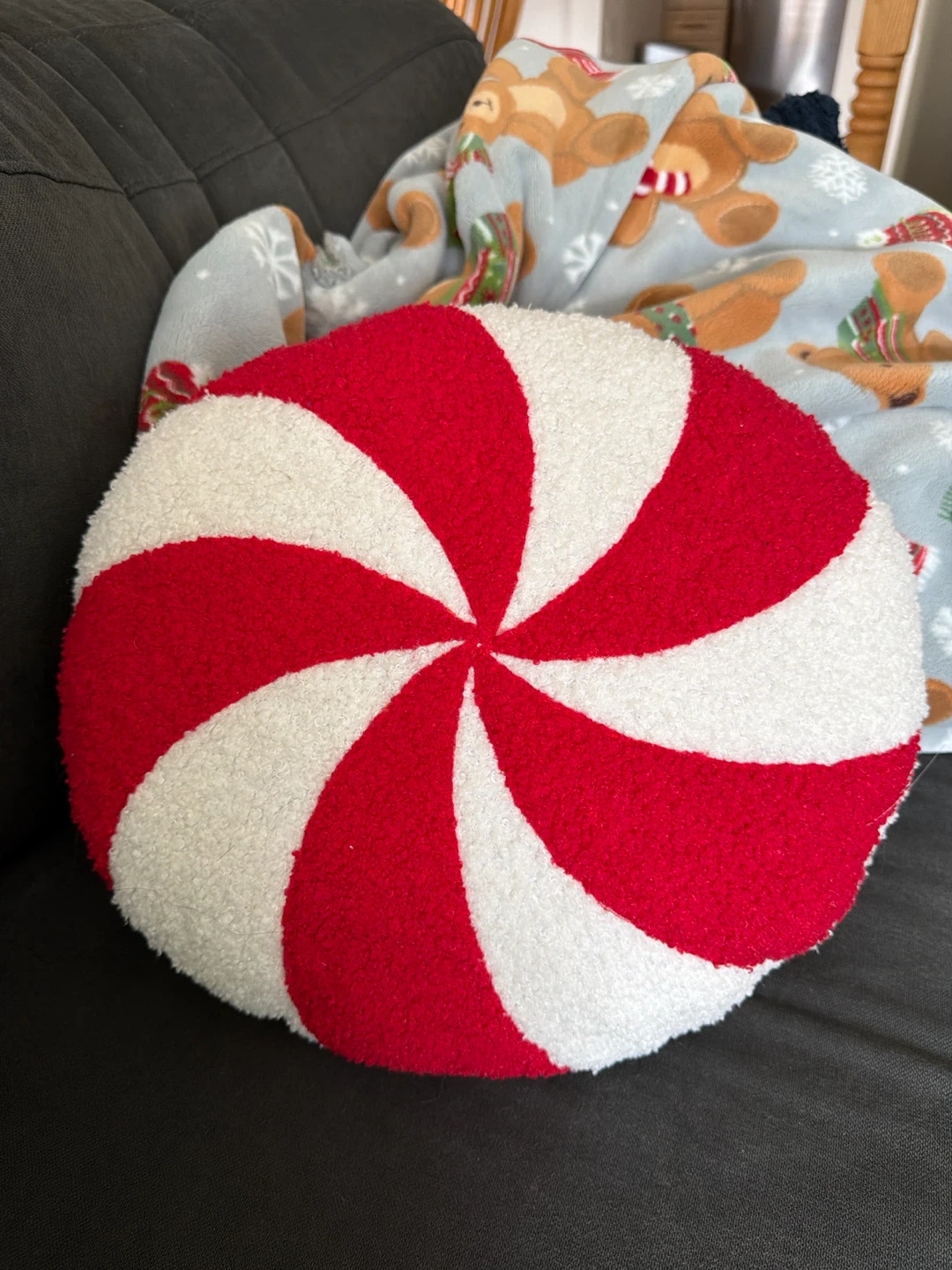 🏈 Peppermint Candy Shaped Cushion