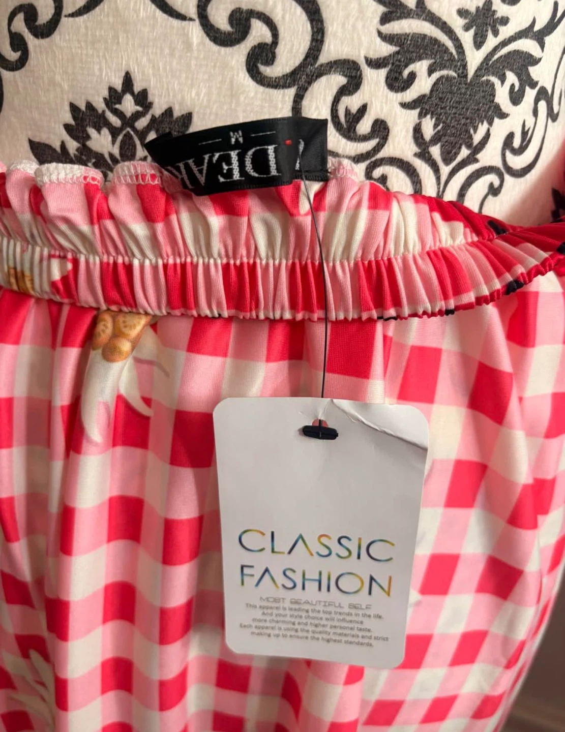 🏈Classic Fashion Gingham Floral Print Maxi Skirt - photo 3