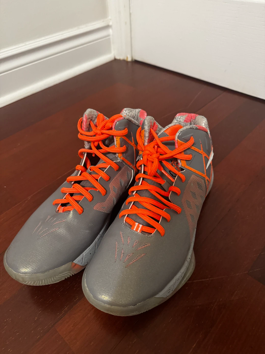 Anta Basketball Shoes Grey and Orange - photo 2